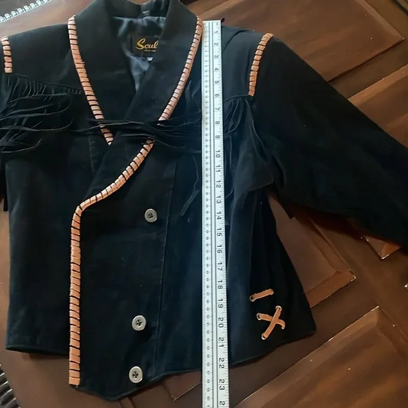 Women’s size 10 vintage black Scully Fringe Leather western equestrian Jacket - Picture 12 of 16